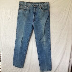 Vintage 1995 Levi’s 505 regular fit straight leg jeans made in USA 35 x 32